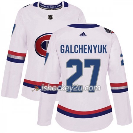 Dame NHL Montreal Canadiens Trøje Alex Galchenyuk 27 Adidas 2017-2018 Hvid 100 Classic Authentic